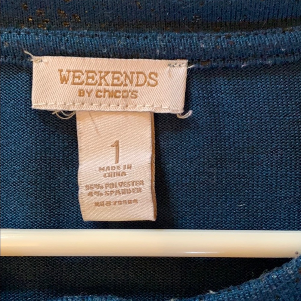 Chico’s sweat shirt with front pockets. - Picture 2 of 3
